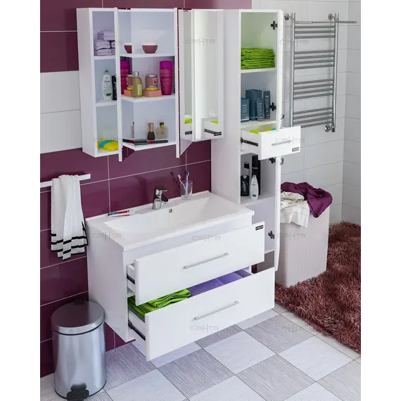 Тумба подвесная "Омега-80" 2 ящика, без раковины