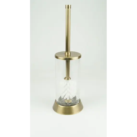 Surya Crystal  напол. ерш с крышкой на метал. основ.   светлая бронза - стекло с эффектом волны