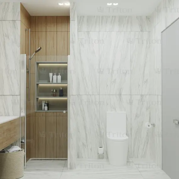 Душевая дверь в нишу Triton Уно прозрачное стекло, распашная