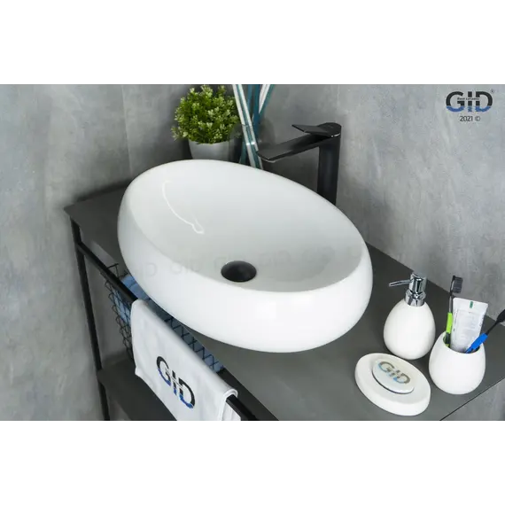 Накладная белая раковина для ванной Gid N9030a