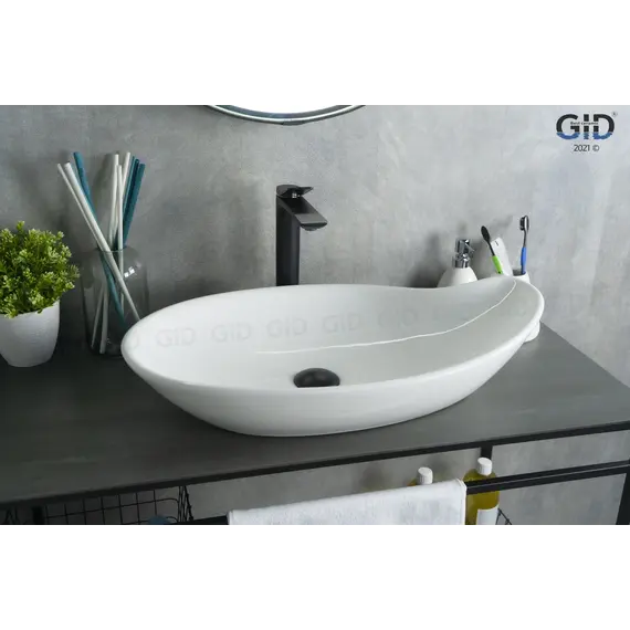 Накладная белая раковина для ванной Gid N9052