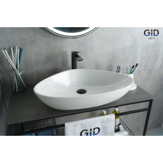 Накладная белая раковина для ванной Gid N9062