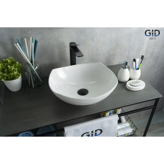 Накладная белая раковина для ванной Gid N9412