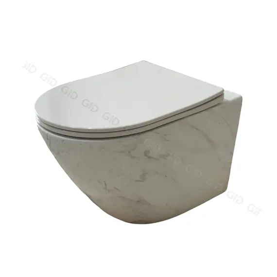 Безободковый подвесной унитаз микролифт дюропласт Gid Ws2198