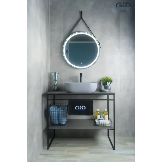 Накладная серая матовая раковина для ванной Gid Gm1302