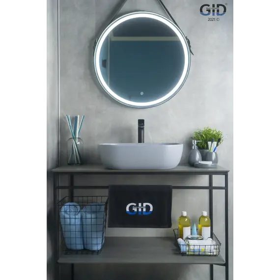 Накладная серая матовая раковина для ванной Gid Gm1302