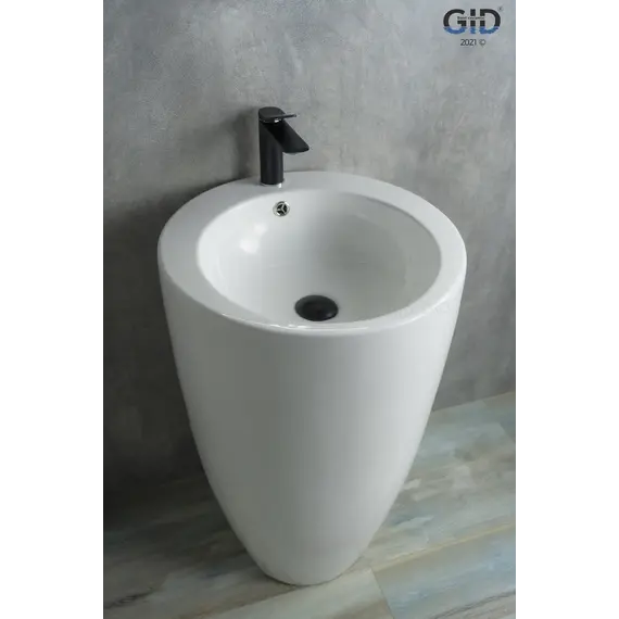 Напольная белая раковина для ванной Gid Nb133