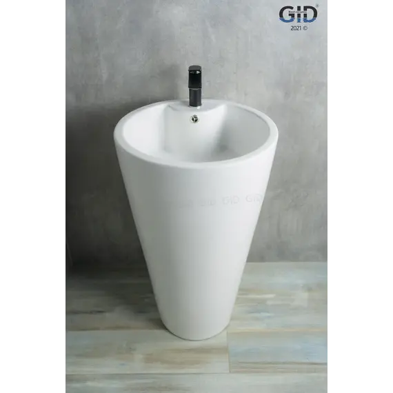 Напольная белая раковина для ванной Gid Nb136
