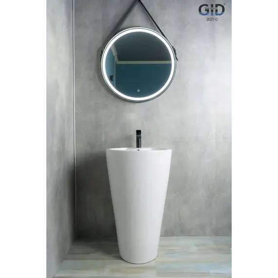 Напольная белая раковина для ванной Gid Nb136