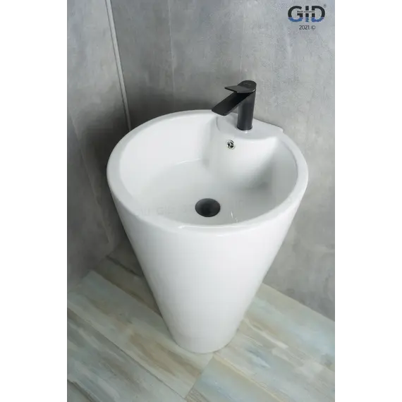 Напольная белая раковина для ванной Gid Nb136