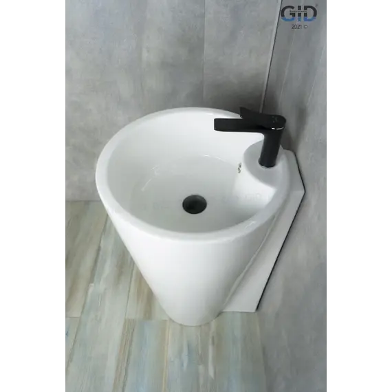Напольная белая раковина для ванной Gid Nb136