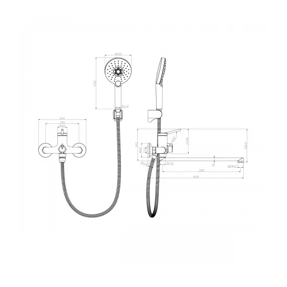 Смеситель Lemark Minima LM3851C универсальный