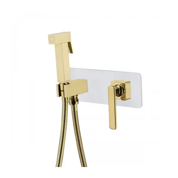 Смеситель Lemark Mista LM6419WG с гигиеническим душем, встраиваемый