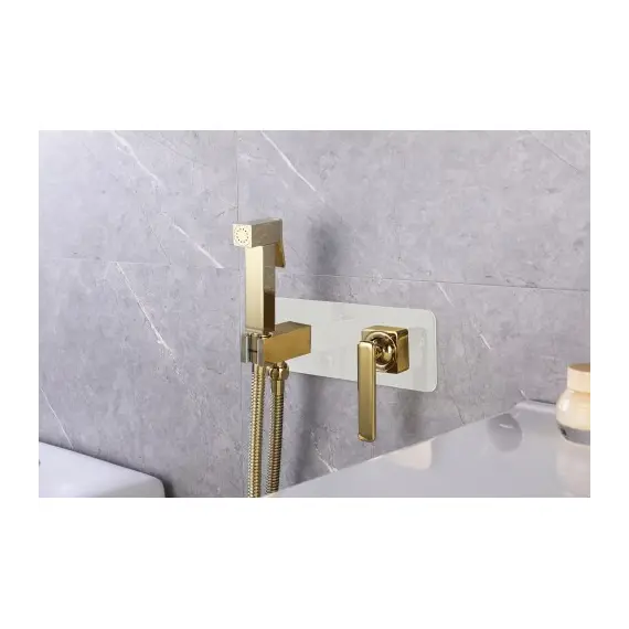 Смеситель Lemark Mista LM6419WG с гигиеническим душем, встраиваемый