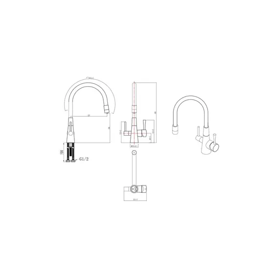 Смеситель для кухни с подключением к фильтру с питьевой водой Lemark Comfort LM3075C-White