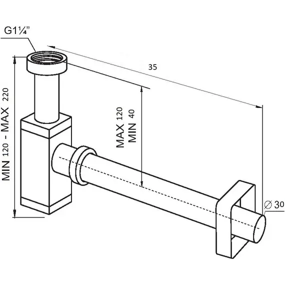 Сифон для умывальника CeramaLux C045