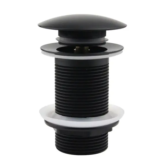 Донный клапан для раковины CeramaLux BB006 металл. черный матовый без перелива