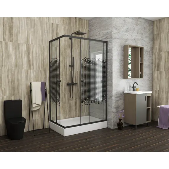 Душ. уголок NG-012-14Q (120х80х195) низкий поддон