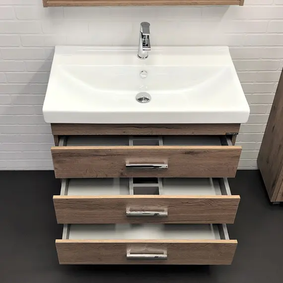 Тумба-умывальник напольная Comforty  Никосия дуб темный