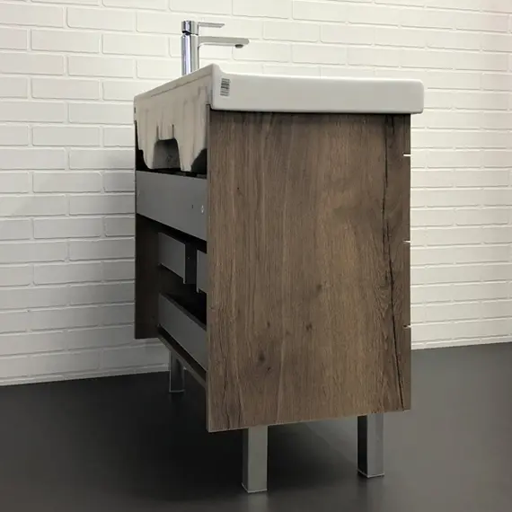 Тумба-умывальник напольная Comforty  Никосия дуб темный