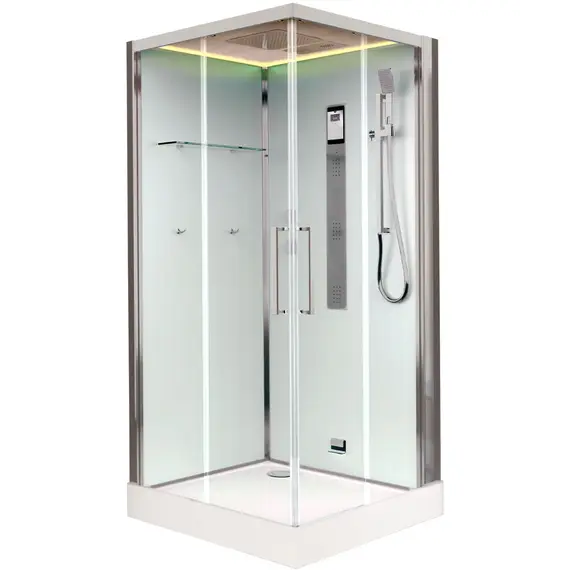 Душевая кабина квадратная Timo Premium NURA H-516 ,100х100, Г/М, баня, электрика, хромотерапия