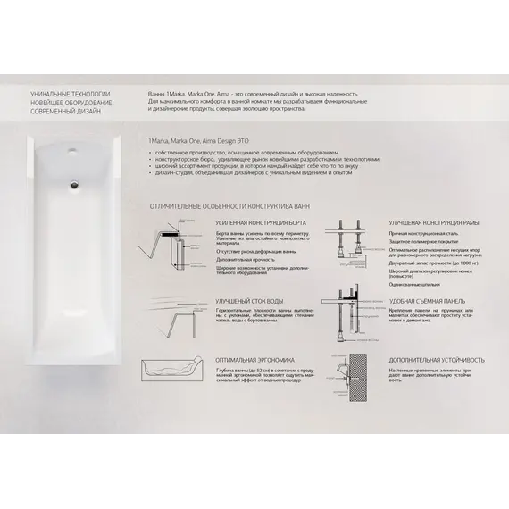 Ванна 1Marka DIANA