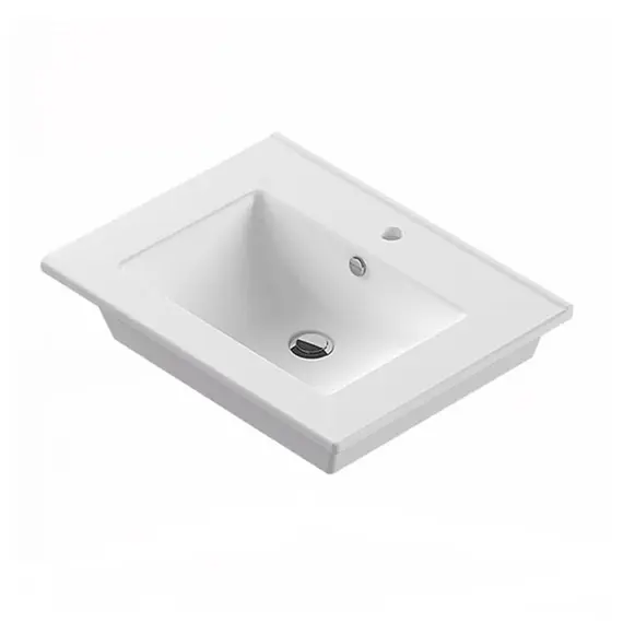 COMFORTY. Тумба-умывальник "Клеон-60Н/75Н/90Н" напольная  белый/дуб дымчатый с раковиной