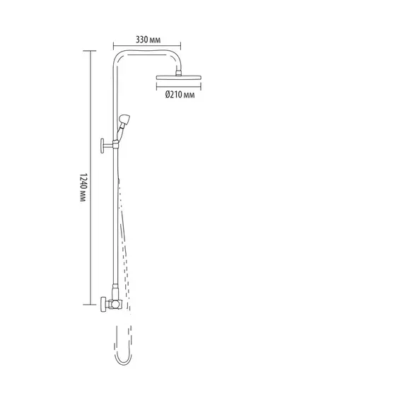 Bronze De Luxe Royal Комплект для ванной и душа двухручковый