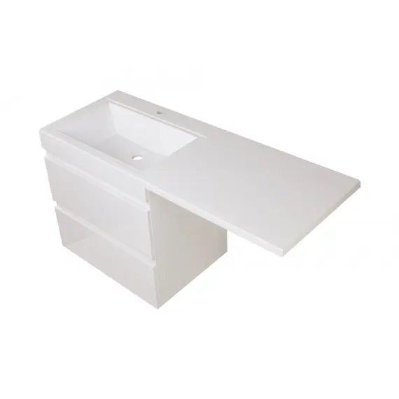 Тумба подвесная Style Line с раковиной  Даллас Люкс белая, PLUS