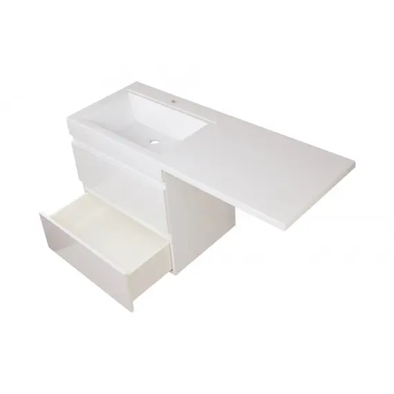 Тумба подвесная Style Line с раковиной  Даллас Люкс белая, PLUS