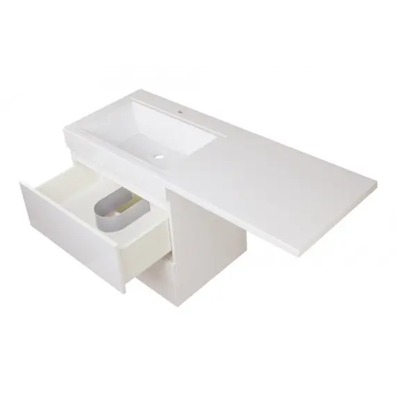 Тумба подвесная Style Line с раковиной  Даллас Люкс белая, PLUS