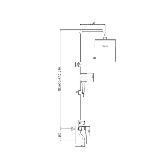 Bronze De Luxe Element Душевой гарнитур