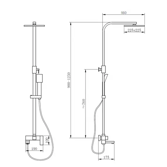 Душевая стойка ABBER Daheim AF8216