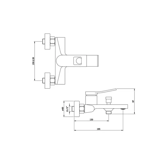 Комплект для ванны Bronze De Luxe