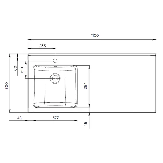 Раковина 1Marka Wash 110 Polytitan