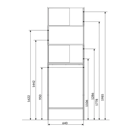 Шкаф 1Marka Grunge Loft 200*66, дуб вотан