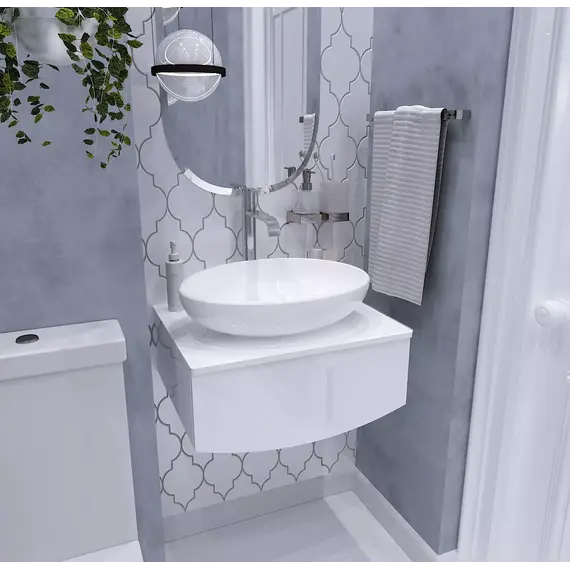 Тумба без раковины 1Marka Nega 60П/80П 1в.ящ белый