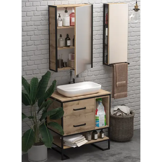 Пенал зеркальный-сквозной 1Marka GRUNGE LOFT 35П