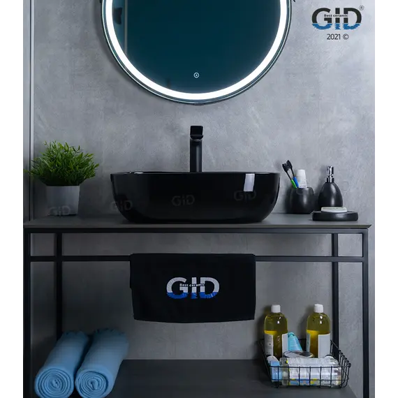 Накладная раковина для ванной Gid BL1302 черная глянцевая
