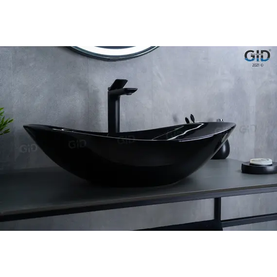 Накладная раковина для ванной Gid BL9811 черная глянцевая