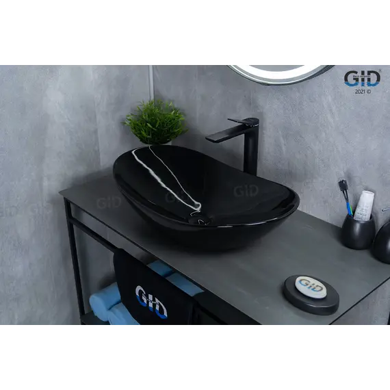 Накладная раковина для ванной Gid BL9811 черная глянцевая