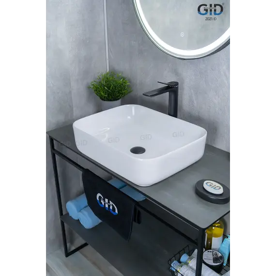 Накладная раковина для ванной Gid D1304 белая
