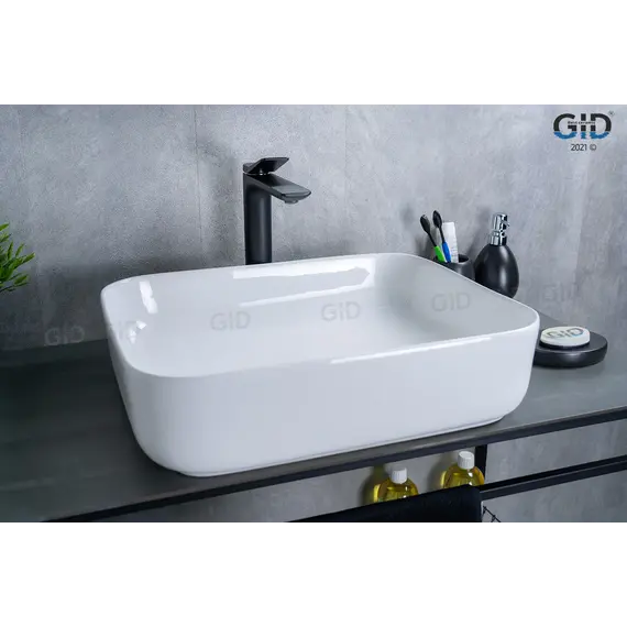 Накладная раковина для ванной Gid D1304 белая