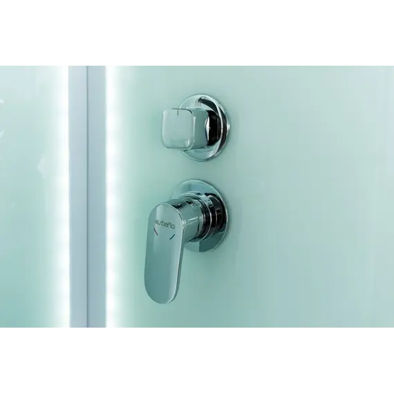 Душевая кабина квадратная с крышей и LED освещением ESBANO-ES-L90/100CKR