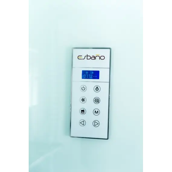 Душевая кабина квадратная с крышей и LED освещением ESBANO-ES-L90/100CKR