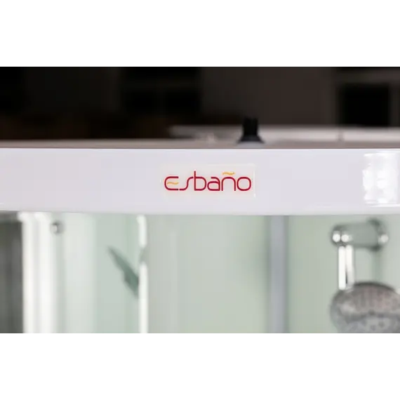 Душевая кабина Esbano ESW-90CR/100CR четверть круга с прозрач.стекло, белый профиль