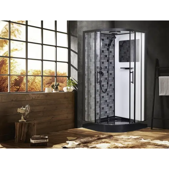 Душевая кабина Esbano ESB-80CR/90CR/100CR четверть круга с крышей