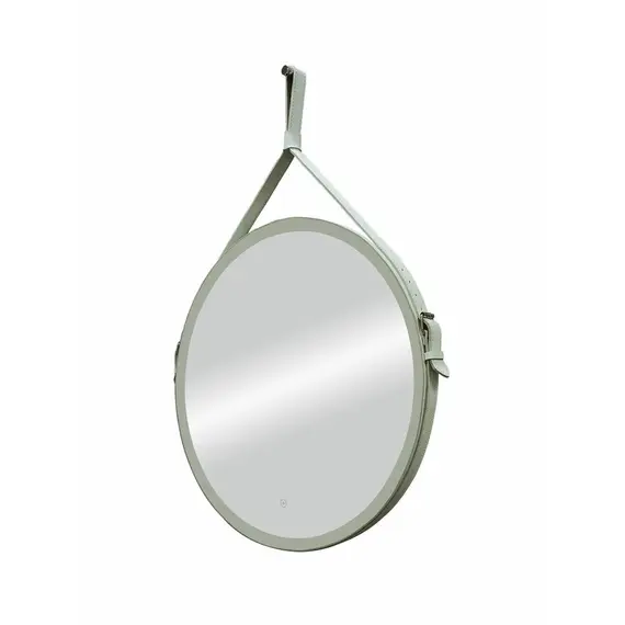 Зеркало ACWEN "Millenium White Led" D-650 на ремне из натурал. кожи белого цвета