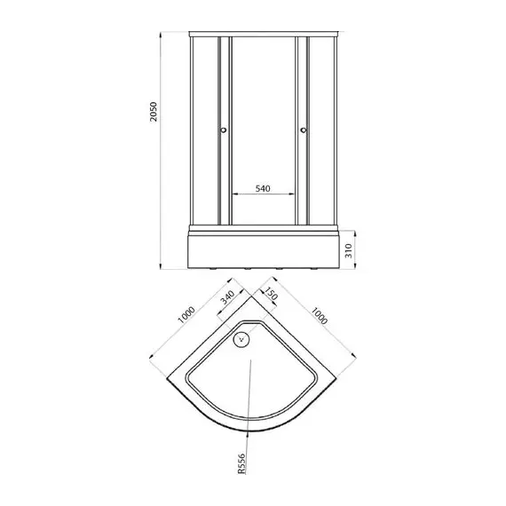 Душевое ограждение Triton МОЗАИКА В (средний поддон)