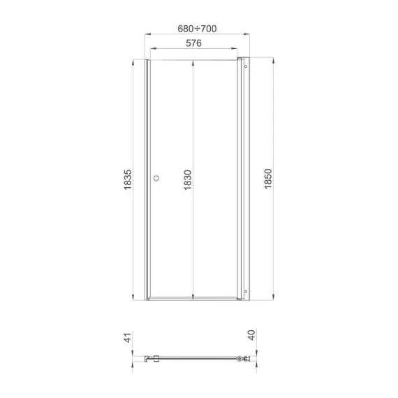Душевая дверь в нишу Triton Уно прозрачное стекло, распашная